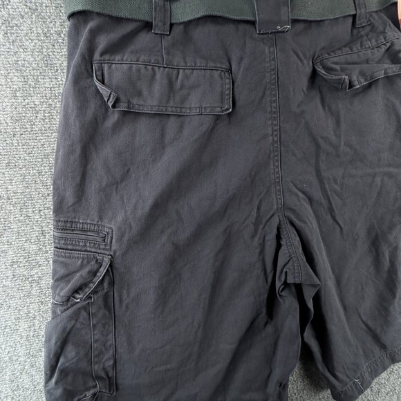 NWT Lee Dungaree Cargo Shorts Navy Blue Belted Pockets Size 38 Cotton Adult Men - Picture 14 of 16